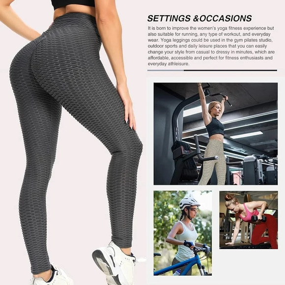 Vintage-Anti Cellulite Textured Lifting  Leggings - Picture 3 of 9